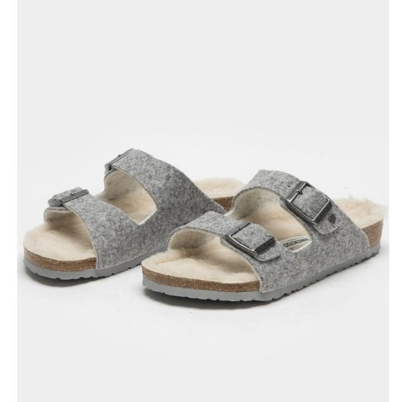 BIRKENSTOCK Arizona Rivet Girls Sandals Size 11 KIDS COLOR LIGHT GRAY NEW